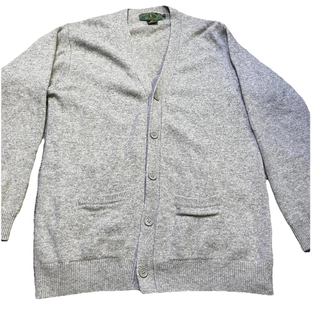 VTG Santa Barbara Racquet Club By‎ Ralph Lauren Wool Knit Cardigan  V Neck - Picture 2 of 8